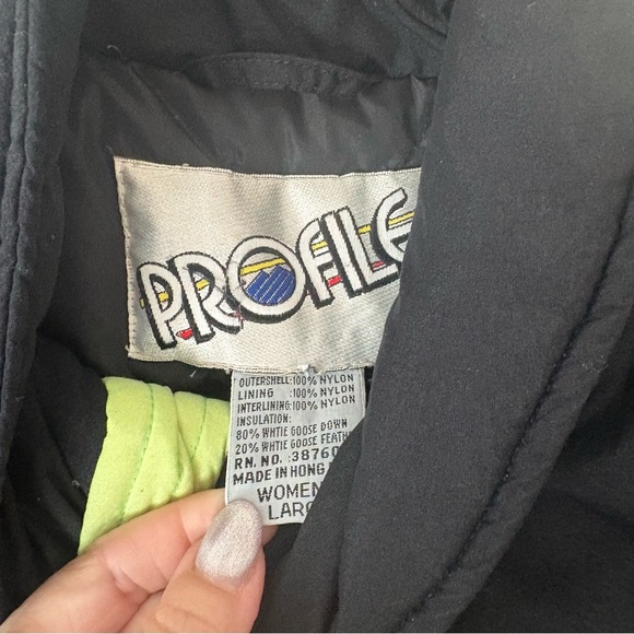 Vintage Black and Purple Snow Puffer Jacket - Picture 4 of 9